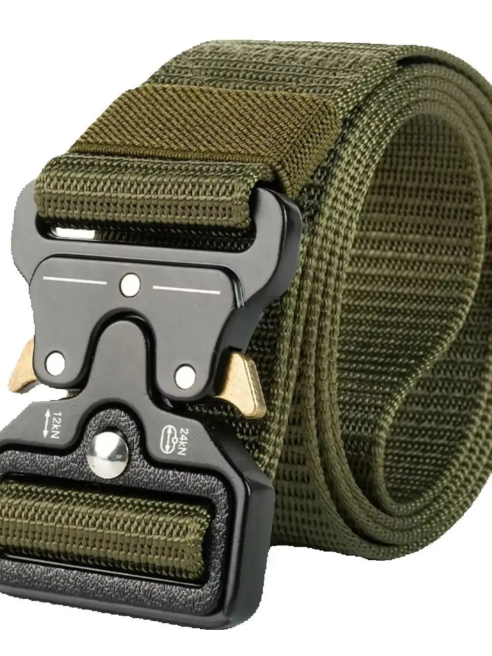 Unisex Tactical Belt, Adjustable Plastic Safety Buckle for Hiking Camping