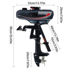 Portable 3.5HP Gasoline Outboard Motor with Adjustable Tilt and Anti-Vortex Plate for Smooth and Safe Boating