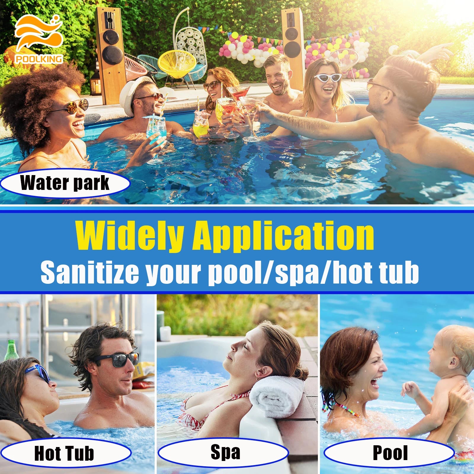 3 inch 50 Pounds Chlorine Tablets , Stabilized Chlorine Tablets for Hot Tubs, Swimming Pools