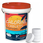 3 inch 50 Pounds Chlorine Tablets , Stabilized Chlorine Tablets for Hot Tubs, Swimming Pools