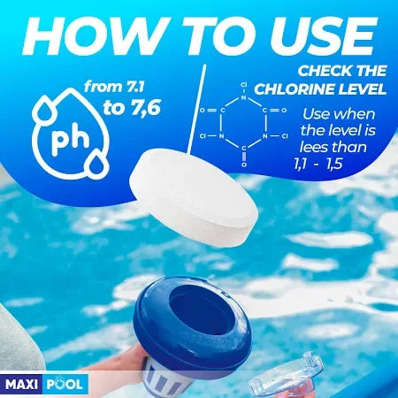 3 inch 50 Pounds Chlorine Tablets , Stabilized Chlorine Tablets for Hot Tubs, Swimming Pools