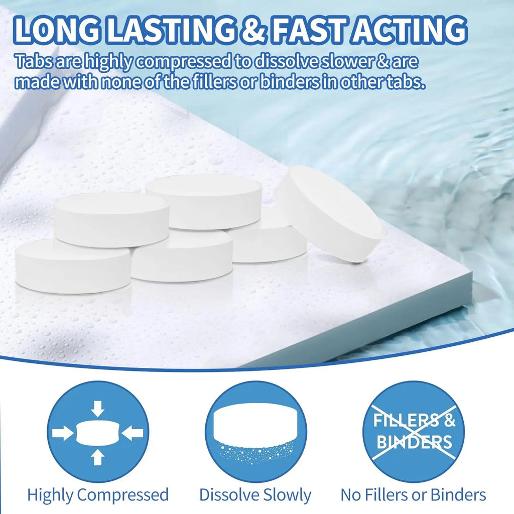 3 inch 50 Pounds Chlorine Tablets , Stabilized Chlorine Tablets for Hot Tubs, Swimming Pools