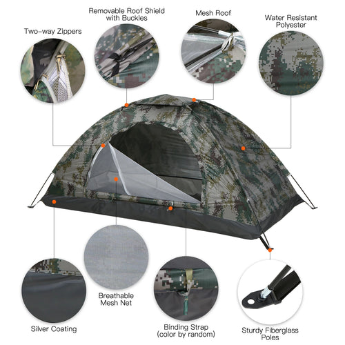 1/2 Person Ultralight Camping Tent  Anti-UV Coating