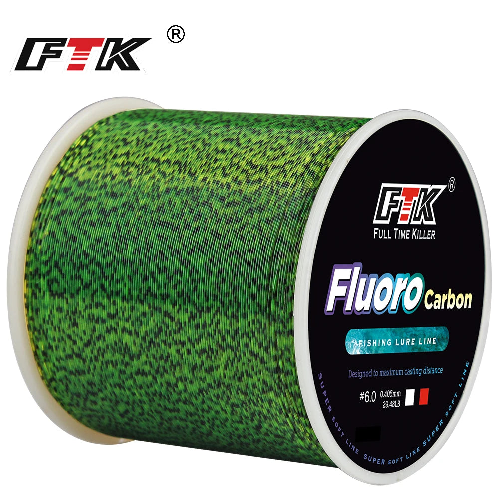 FTK 300/500m Invisible Fishing Line Speckle Fluorocarbon Coating Line