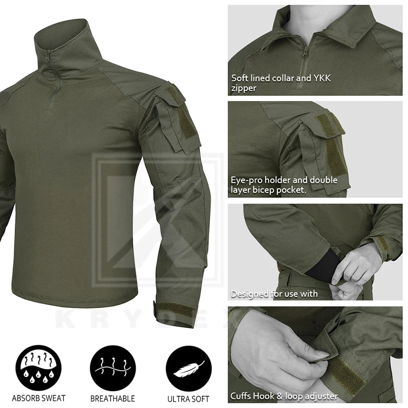 Ranger Green Tactical Combat Shirt For Hunting
