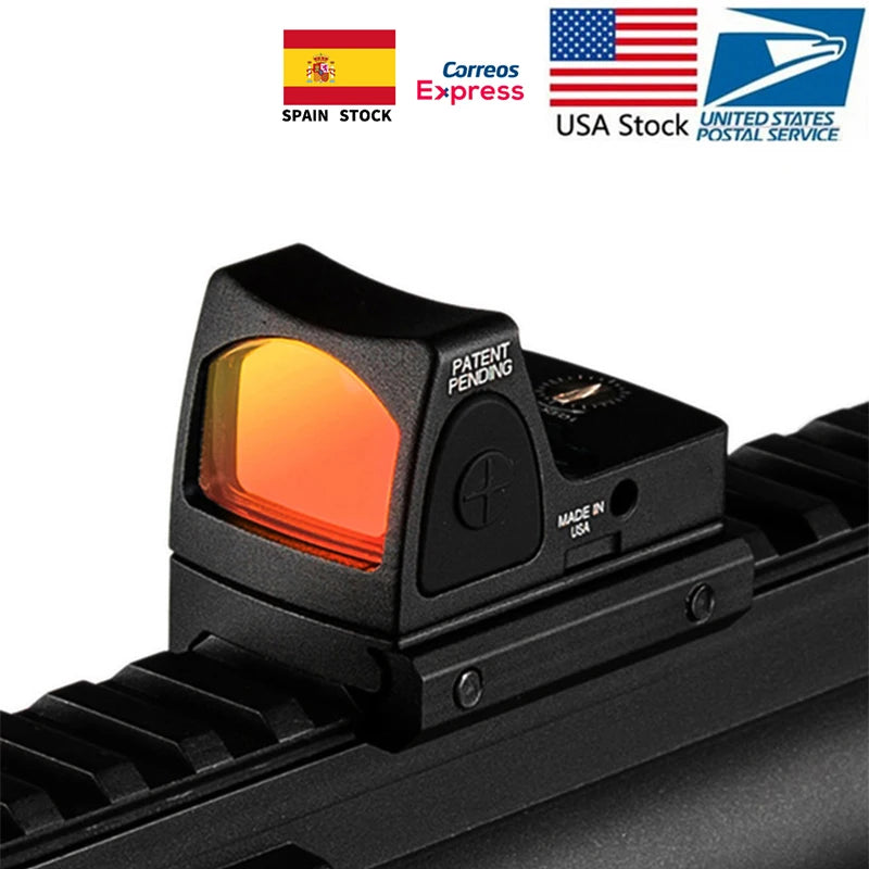 US Stock Mini Red Dot Sight Collimator Glock Rifle Reflex Sight Scope