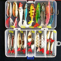 Kit Fishing Lures Set Hard Artificial Wobblers Metal Jig Spoons Soft Lure Fishing