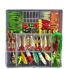 Kit Fishing Lures Set Hard Artificial Wobblers Metal Jig Spoons Soft Lure Fishing