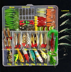 Kit Fishing Lures Set Hard Artificial Wobblers Metal Jig Spoons Soft Lure Fishing