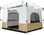 Pop Up  Tent for 10x10ft & 10x20ft, Converts to Camping Shelter, Fits 4-6 Person