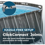 20’ x 12’ x 48” Above Ground Pool, Oval Metal Frame Outdoor Swimming Pool Set with Filter Pump, Ladder, and Cover