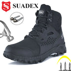 Safety Boots Men Work Shoes Anti-Smashing Steel Toe Work Safety Shoes