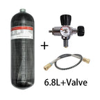 TUXING 4500psi 6.8L Carbon Fiber Cylinder with Fill Station Regulating Valve 300Bar High Pressure HPA Cylinder for Scuba Diving