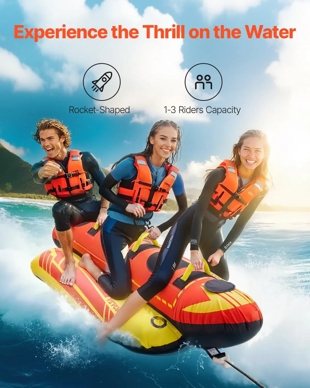 Towable Tubes For Boating, 1-3 Riders Inflatable Boat Tubes And Towables,