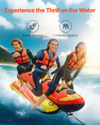 Towable Tubes For Boating, 1-3 Riders Inflatable Boat Tubes And Towables,