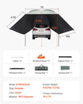 Retractable Car  Awning with Waterproof Storage Bag for Truck SUV Van Campers