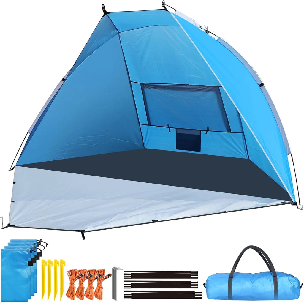 Beach Tent for 1/2/3 Person, Portable Camping Sun Shelter