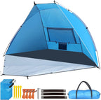 Beach Tent for 1/2/3 Person, Portable Camping Sun Shelter
