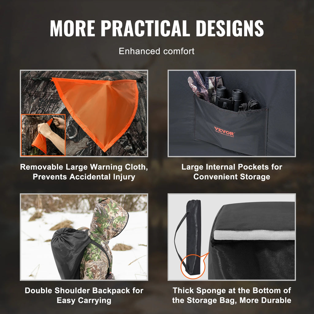 Hunting Blind  270° See Through Ground Blind 1-2 Person for Hunting