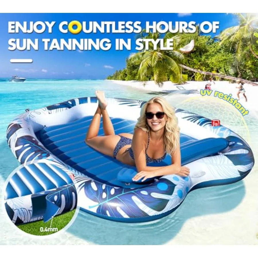 2 Person 90x67Inch Tanning Pool Lounger Float for Adults