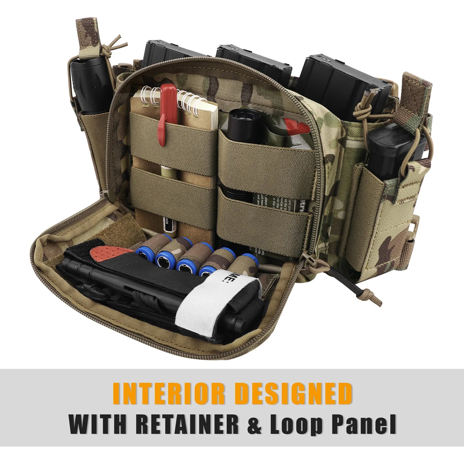 Tactical Micro D3CR Chest Rig with Triple 5.56 7.62 9mm Magazine Pouch