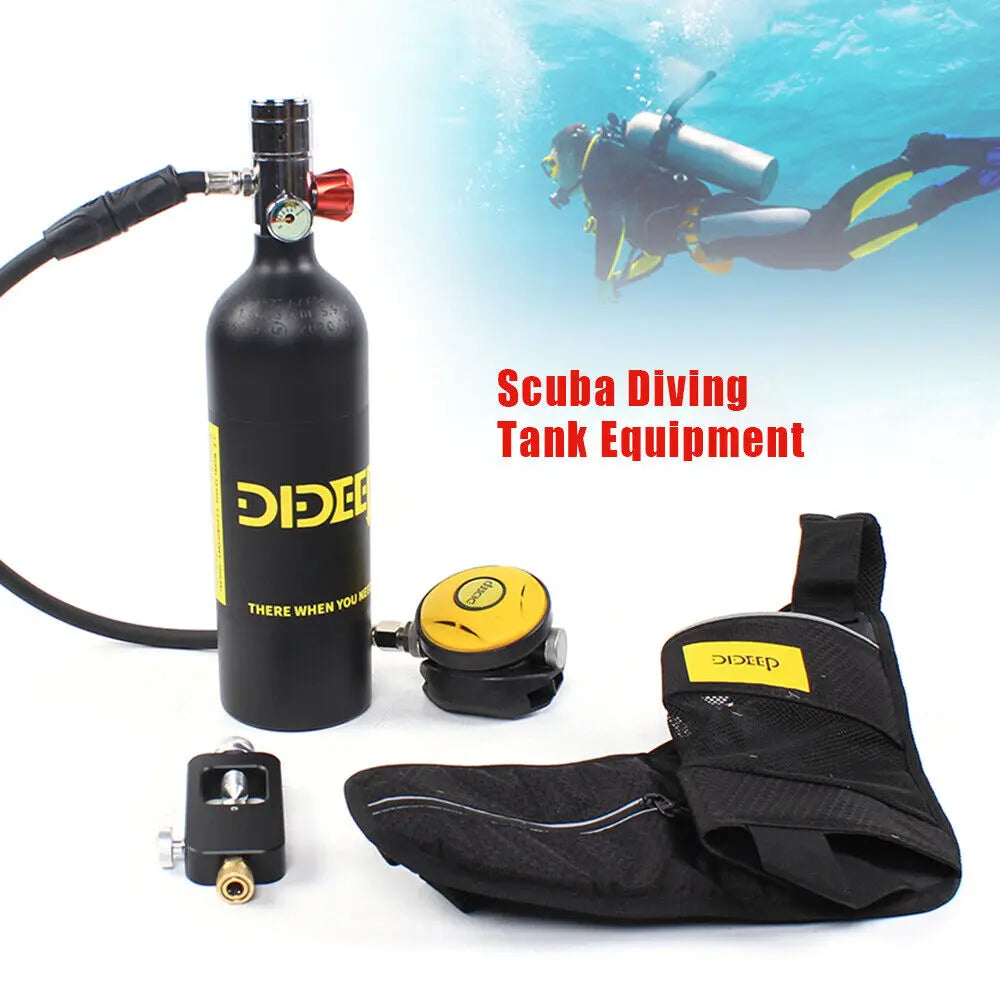 1L Mini Scuba Oxygen Cylinder Diving Air Tank Kit Snorkeling Breathing Equipment