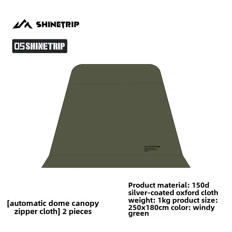 ShineTrip Oversized Dome Tent Quick Setup Tent Waterproof Sunproof Silver Coated Canopy Camping Auto Dome 05 Series Camping Tent