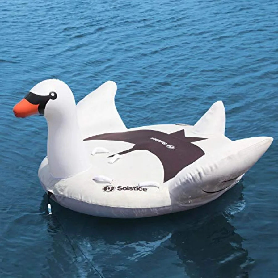 Lay-On Swan Towable Inflatable Raft Fits 1-2 Riders