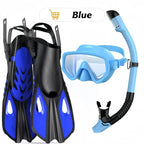 Mask Fin Snorkel Set Snorkel Gear for Adult Panoram Mask Adjustable Dive Flipper  Snorkel