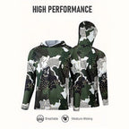 Fishing Shirt Hooded Men Fishing Clothes Outdoor Summer Mask Hoodie