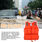 Life Jacket Orange Useful Adult Childen Foam Flotation Swimming Life Jacket