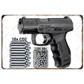 2D Metal Decor Exquisitely Designed Pisto Embodying Military Sophistication, T