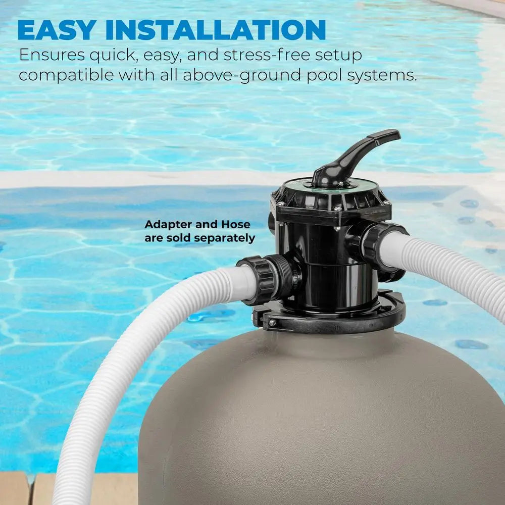 19 Above Inground Swimming Pool Sand Filter System to 24,000 Gallons with Stand
