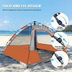 Pop Up Camping Tent - 4 Person Instant Easy Set Up Tent with Removable Rain Fly,