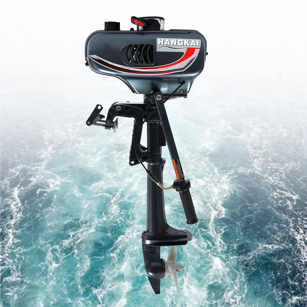 Portable 3.5HP Gasoline Outboard Motor with Adjustable Tilt and Anti-Vortex Plate for Smooth and Safe Boating