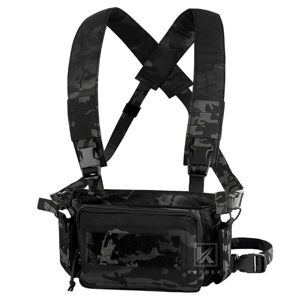 Tactical Micro D3CR Chest Rig with Triple 5.56 7.62 9mm Magazine Pouch