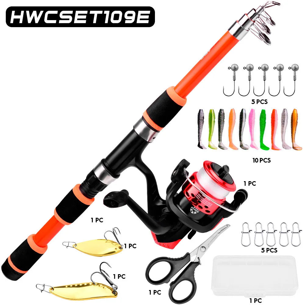 Fishing Rod And Reel Bait Full Kit