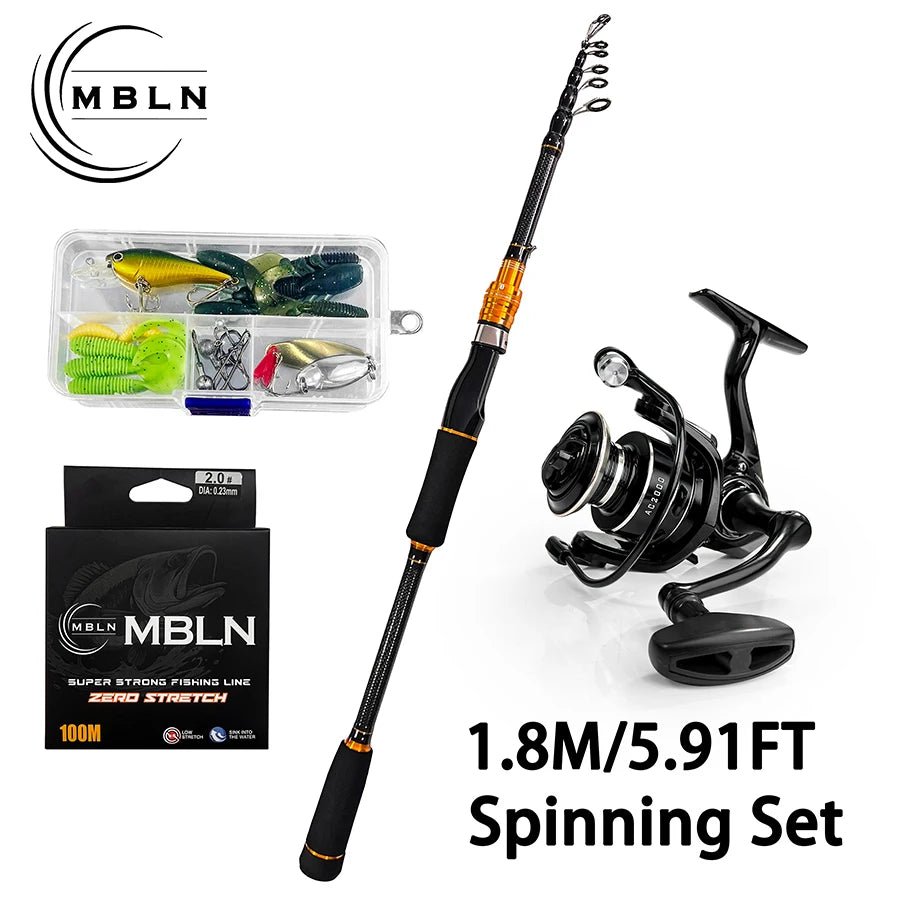 Fishing Rod Fishing Gear Equipment Full Set Fishing Kit