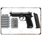 2D Metal Decor Exquisitely Designed Pisto Embodying Military Sophistication, T