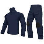 KRYDEX Tactical Camouflage Shirt & Pants Kit Combat Uniform Set For Outdoor Hunting Hiking Gear