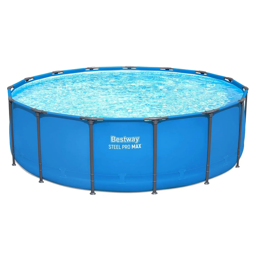 15’ x 48" Above Ground Pool, Round Metal Frame Swimming Pool for Backyard, Blue, Pool ONLY,