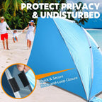 Beach Tent for 1/2/3 Person, Portable Camping Sun Shelter