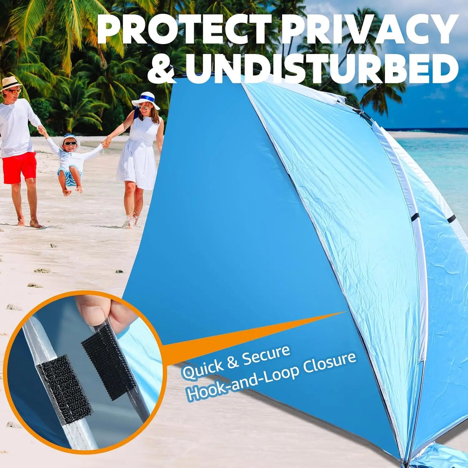 Beach Tent for 1/2/3 Person, Portable Camping Sun Shelter
