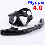 Snorkel Set Diving Mask Nearsighted Swimming Goggles Short Sighted