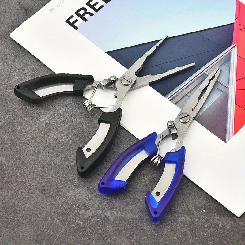 Fish Pliers Ergonomics Anti-slip High-strength Multifunctional Cut Fishing Line Fishing Tied Hooks Pliers Angling Equipment