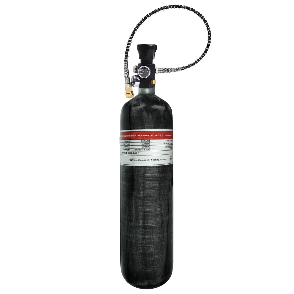 TUXING 300Bar 3L Carbon Fiber Cylinder with 6000PSI Dual Gauge Inflation Valve