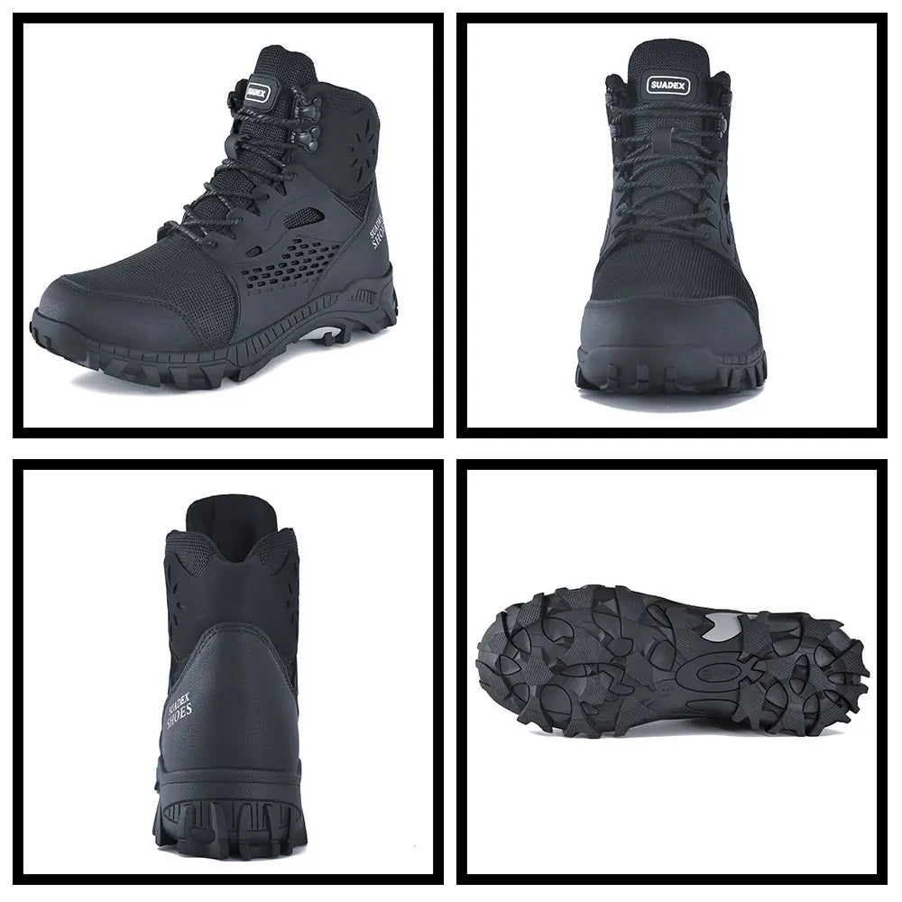 Safety Boots Men Work Shoes Anti-Smashing Steel Toe Work Safety Shoes