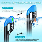 Full Face Snorkel Mask with Latest Dry Top Breathing System Detachable Camera Mount