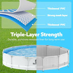 12ft x 30inch Outdoor Round Frame Above Ground Pool Set with Filter Pump