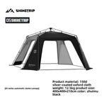 ShineTrip Oversized Dome Tent Quick Setup Tent Waterproof Sunproof Silver Coated Canopy Camping Auto Dome 05 Series Camping Tent